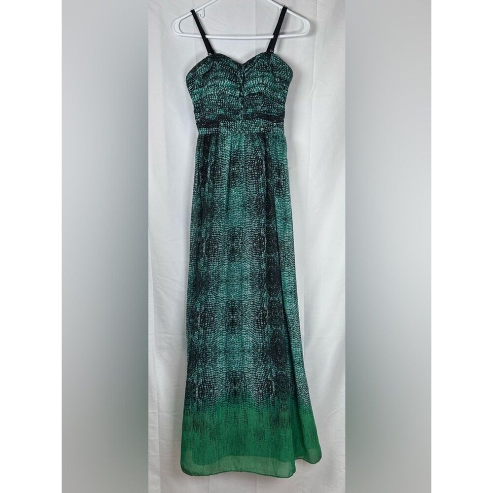 Anthropologie Moulinette Soeurs Strapless Maxi Dress 0 Green Coastal Cottagecore